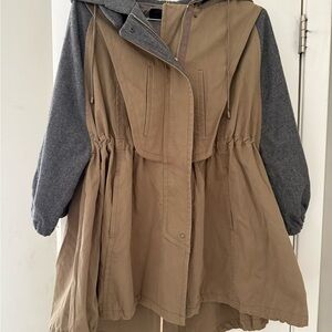 G-Cur Two-Tone Hooded Women's Jacket size 66 (Medium)